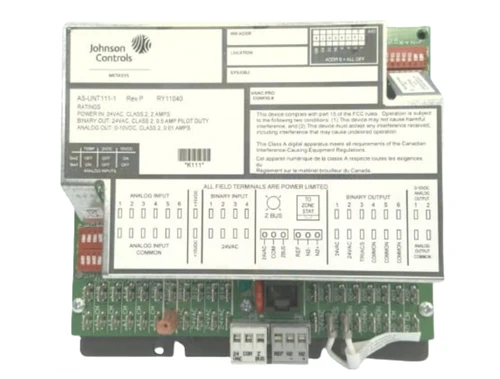 Johnson Controls AS-UNT111-1 Unitary Controller, 6 BO/2 AO [Refurbished]