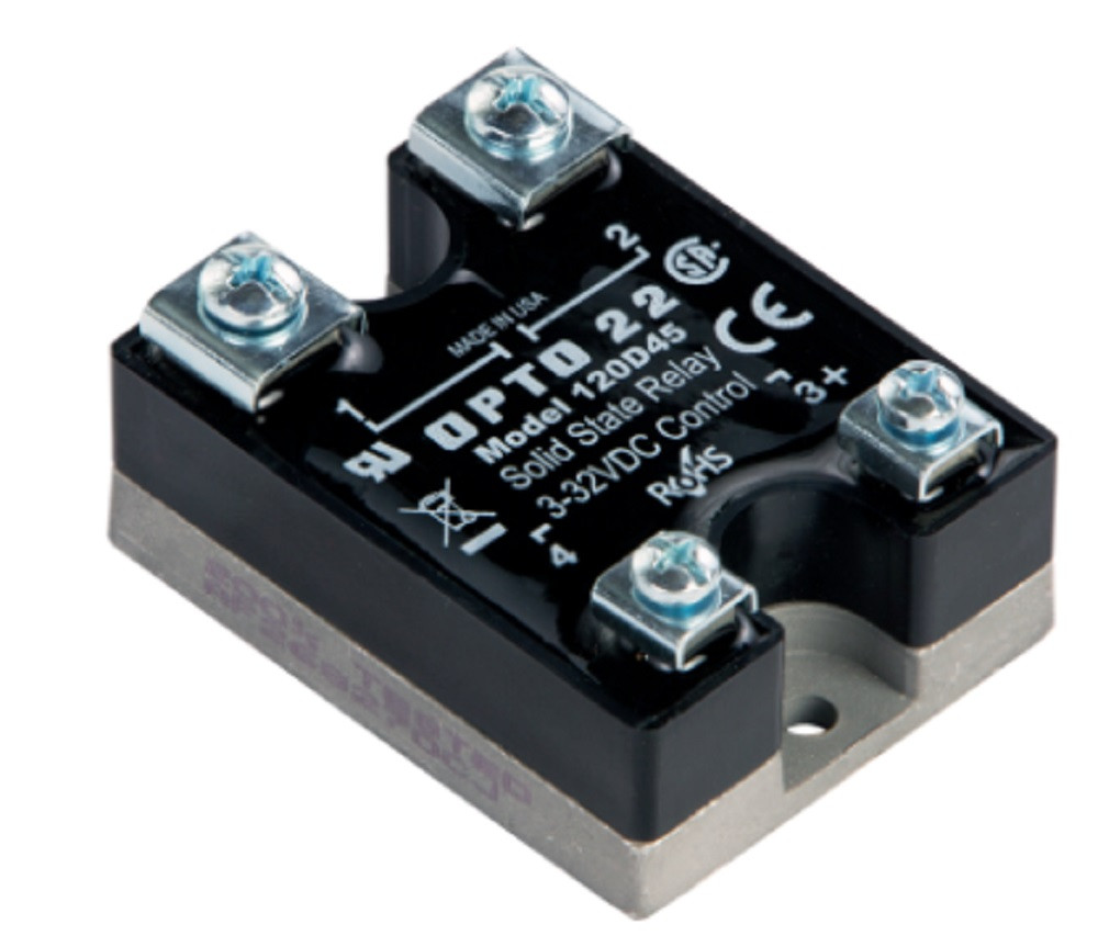 Opto 22 120D45 120 VAC, 45 Amp, DC Control Solid State Relay SSR [New]