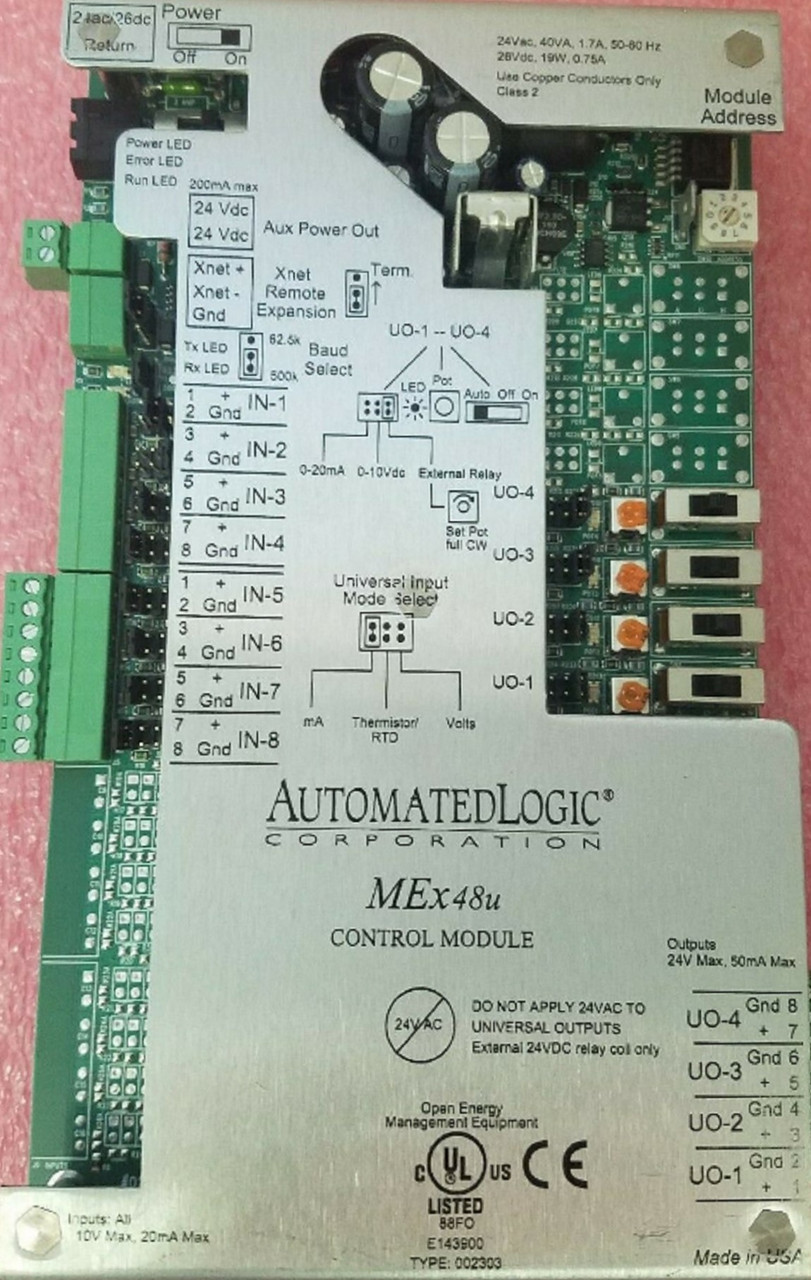ALC Automated Logic Corp MEx48U ME-Line Multi-Equipment I/O Expander ...