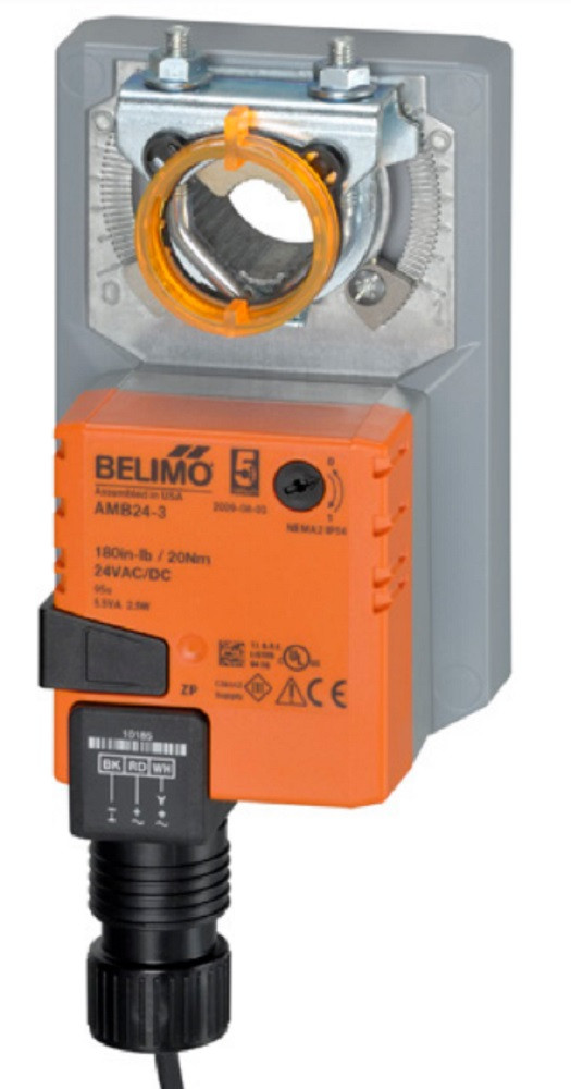 Belimo AMB24-3 Damper Actuator, 180 in-lb [20 Nm], Non Fail-Safe ...