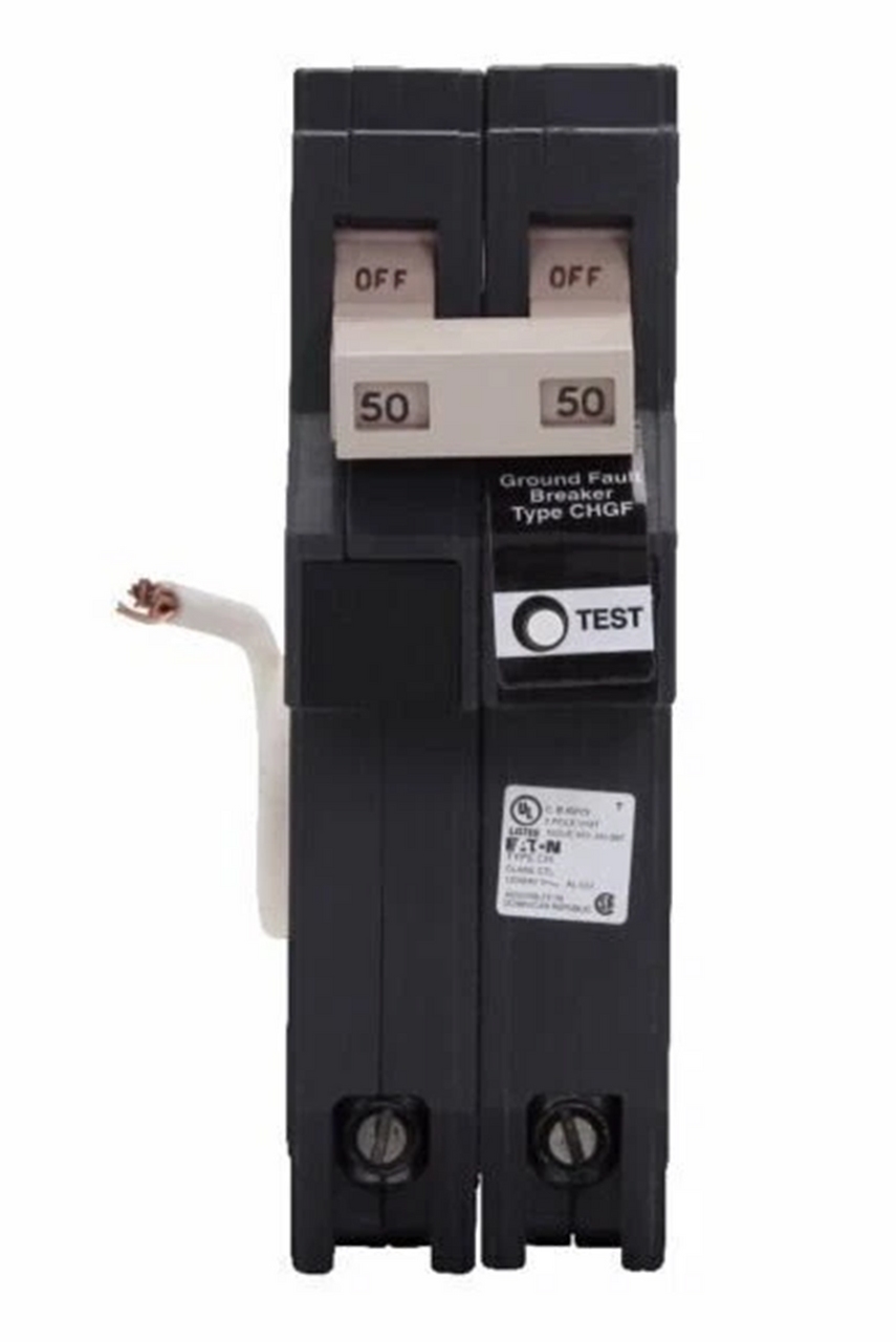 Eaton CHN250GF GFCI Circuit Breaker, Type CH, 50A, 2-Pole, 120/240V [New]