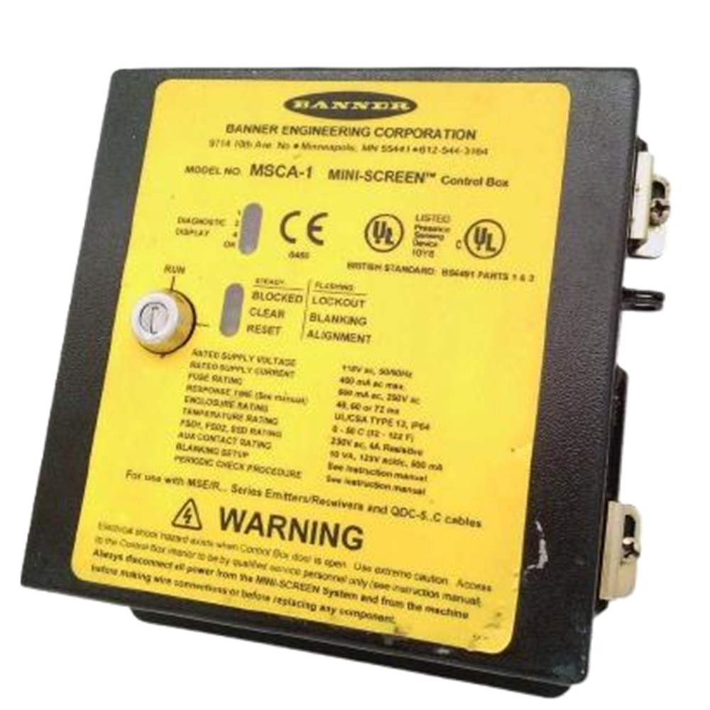Banner MSCA-1 37931 MINI-SCREEN Metal Control Box, Light Curtain [New]