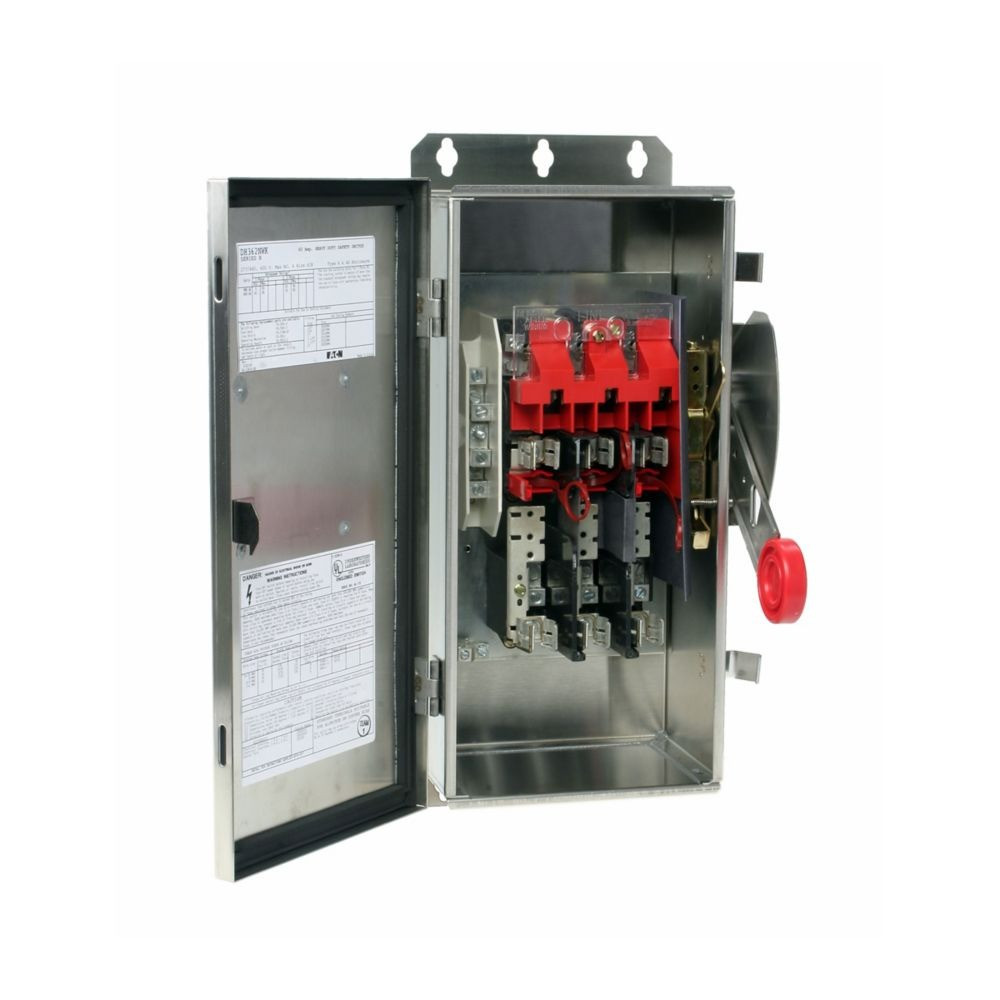 Eaton DH362NWK Disconnect Safety Switch, Stainless Steel, 60A, 3-Pole ...