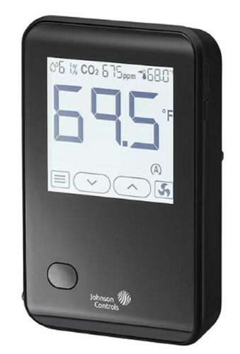 Johnson Controls NSB8BHC242-0 Network Sensor, Temp Humidity CO2, Black ...