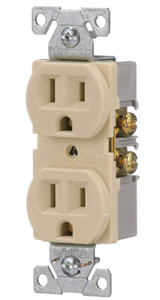 Eaton BR15V-SP-LW 15-Amp, 125-Volt Commercial Grade Duplex Receptacle, White [New&91;