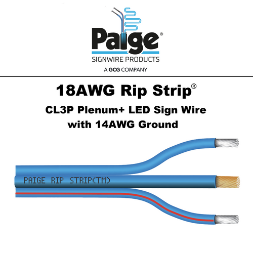 Paige Rip Strip LED Wire 18AWG with Ground