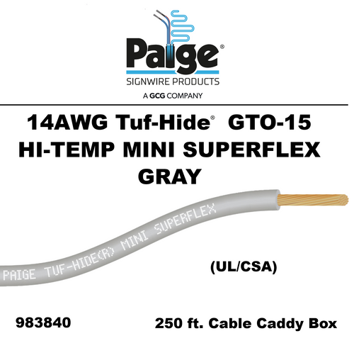 Paige Tuf-Hide (R) Hi-Temp Mini SuperFlex GTO-15 14AWG