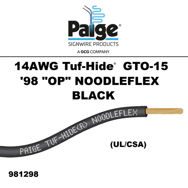 Paige Tuf-Hide (R) '98 "OP" NoodleFlex GTO-15 14AWG