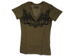 Fox Calaveras V-Neck S/S Men's T-Shirt - Fatigue Green
