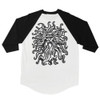 Santa Cruz Jessee Sungod Raglan 3/4 Sleeve Men's T-Shirt - White/Black