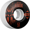 Bones STF V1 Pro Homoki Team Splat Skateboard Wheels 51mm 83b - White (Set of 4)