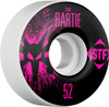 Bones STF V3 Pro Bartie Team Splat Skateboard Wheels 52mm 83b - White (Set of 4)