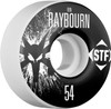 Bones STF V3 Raybourn Splat - White - 54mm 83b - Skateboard Wheels (Set of 4)