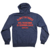 Almost Steel Horse Zip Hooded Men's Sweatshirt - Navy/Heather