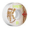 Bones STF Pro Gravette Vintage V2 Skateboard Wheels - White - 51mm (Set of 4)