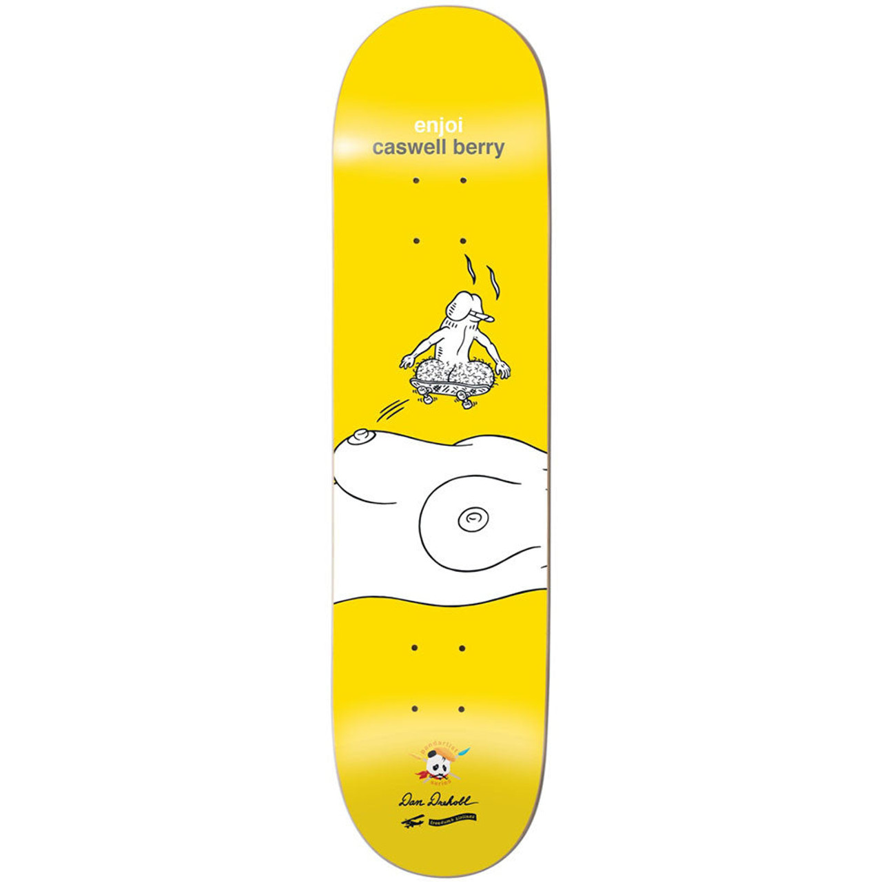 Enjoi Caswell Berry Don't Be a Dick R7 Skateboard Deck - Yellow