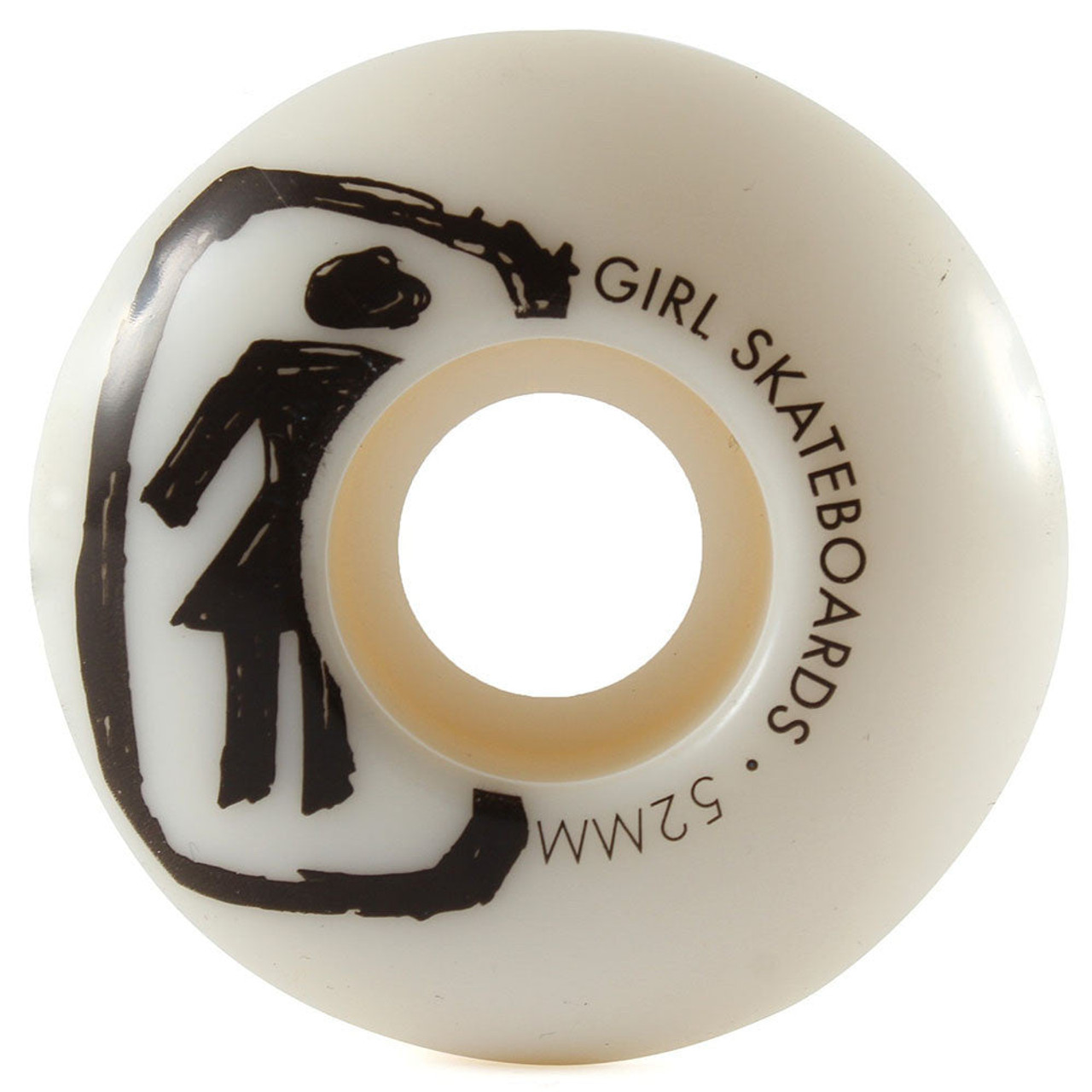 Girl Sketchy OG Skateboard Wheels - White - 52mm (Set of 4)