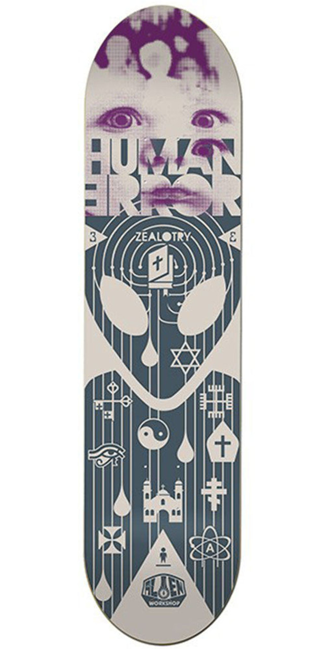Alien Workshop Human Error Zealotry Skateboard Deck - Grey