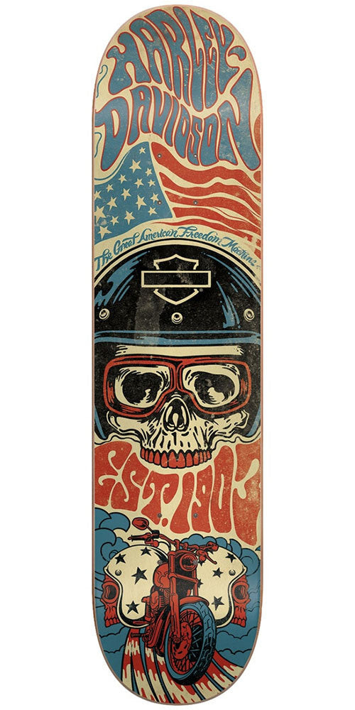 DarkStar Harley Davidson Legend Skateboard Deck - Black - 8.125in