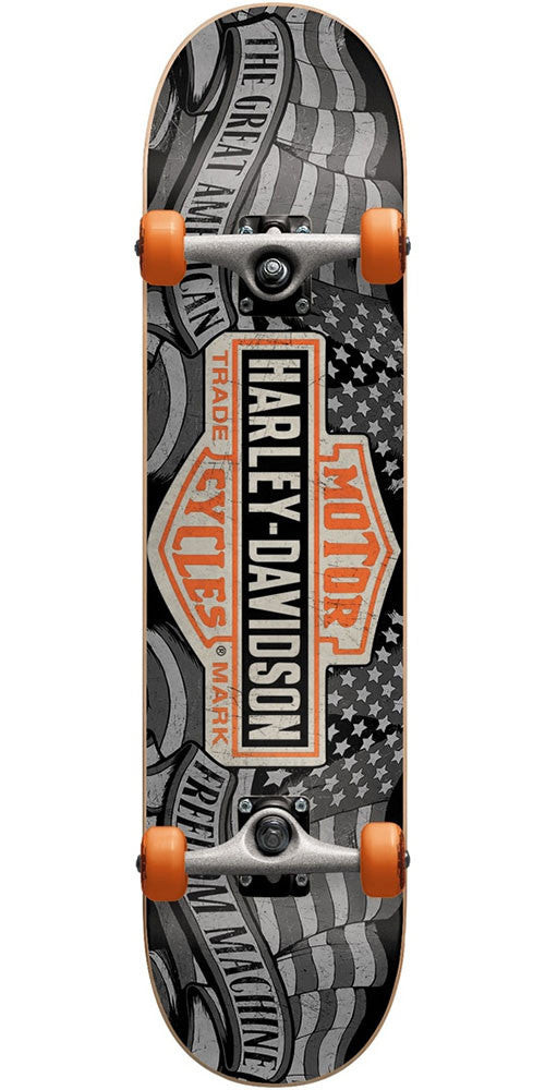 yukiさん専用価格。Harley-Davidson フレイムデザイン Darkstar Harley Davidson Freedom Complete Skateboard - Black - 7.25in