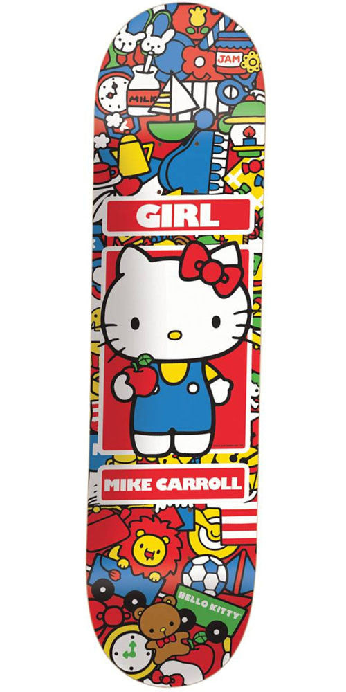 Girl Carroll Hello Kitty Skateboard Deck - Multi - 8.0in x 31.62in