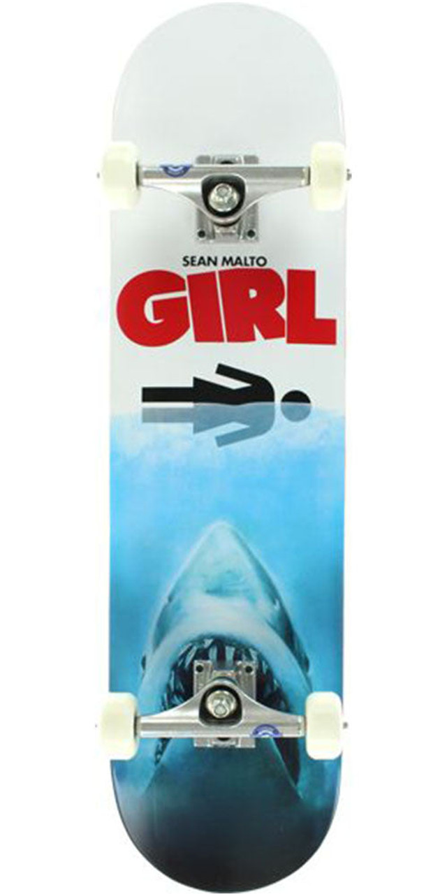 Girl Malto Shark Attack コンプリート 7.75インチ Girl Malto Shark Attack Complete Skateboard - Blue/White