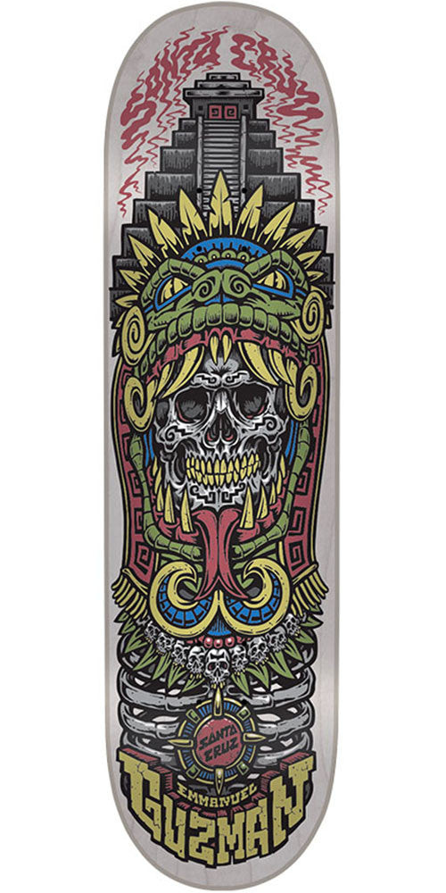 Santa Cruz Guzman Aztec Pro Skateboard Deck - Off White - 8.2in x