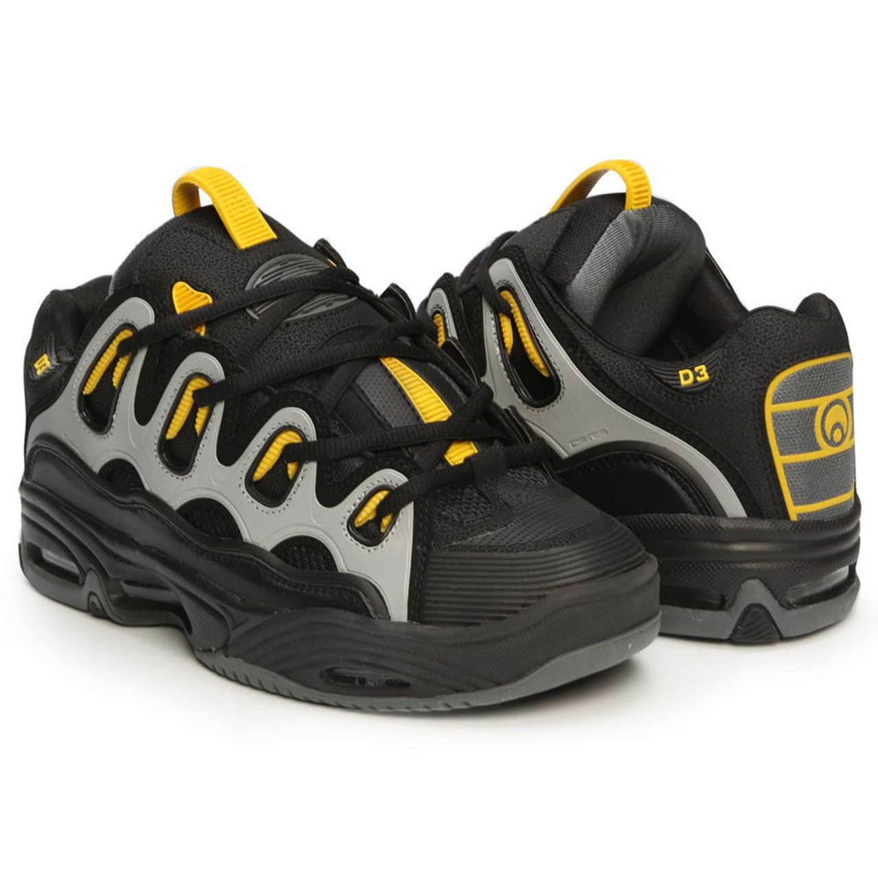 Osiris D3 2001 Black x Yellow - スニーカー