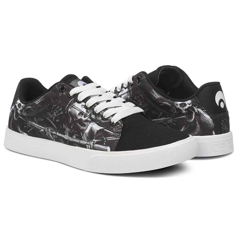 Osiris Rebound VLC Men's Skateboard Shoes - Black/White/Haunted