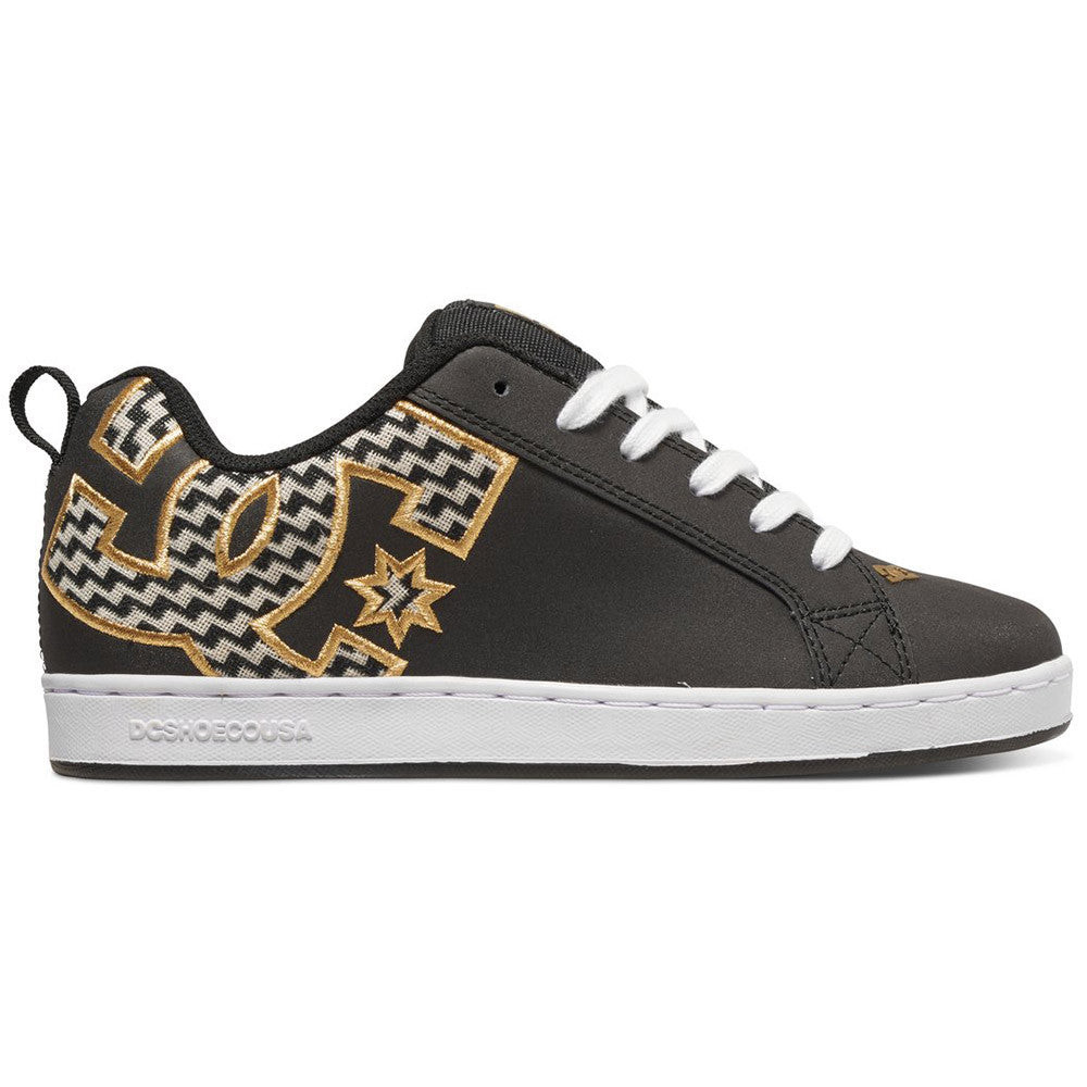 DC Court Graffik S Women's Skateboard Shoes Black/Gold (BG3)