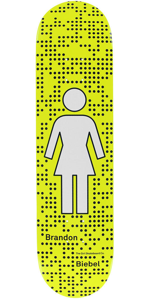 Girl Brandon Biebel Snap Deck Skateboard Deck - Yellow - 8.00in x