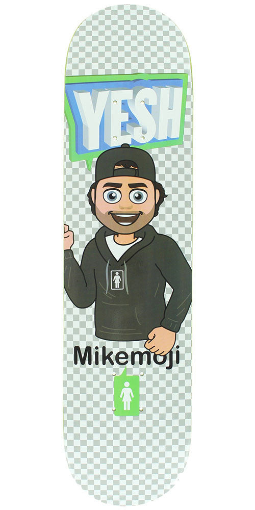 Girl Mike Mo Mikemoji Skateboard Deck - White - 8.00in x 31.875in