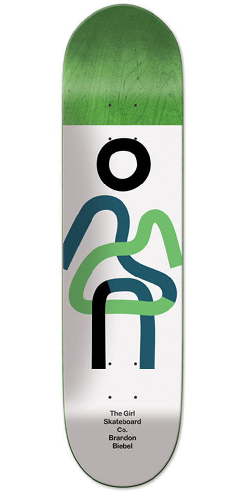 Girl Brandon Biebel Twisted OG Skateboard Deck - Green - 8.00in x