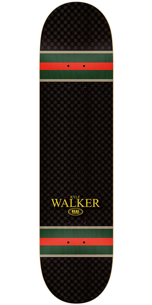Real Justin Kyle Walker Genuine Skateboard Deck - Black - 8.38in x