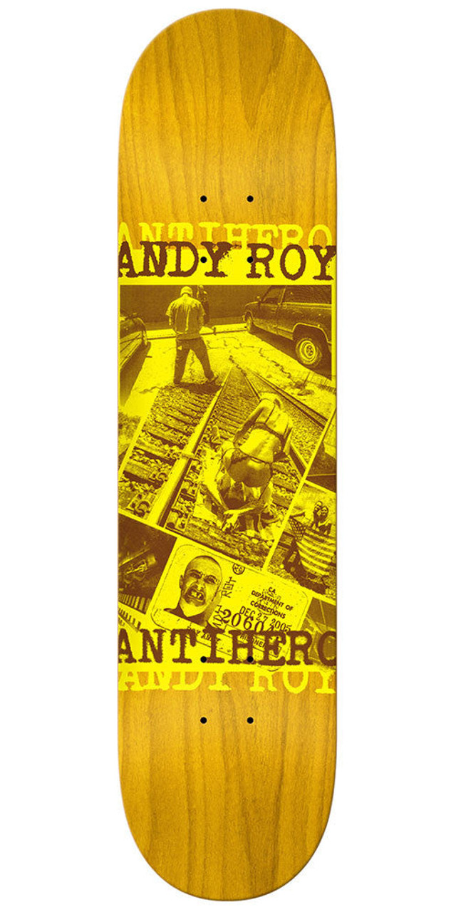 Anti-Hero Andy Roy Gypsy Motherfuc*er Skateboard Deck - Yellow