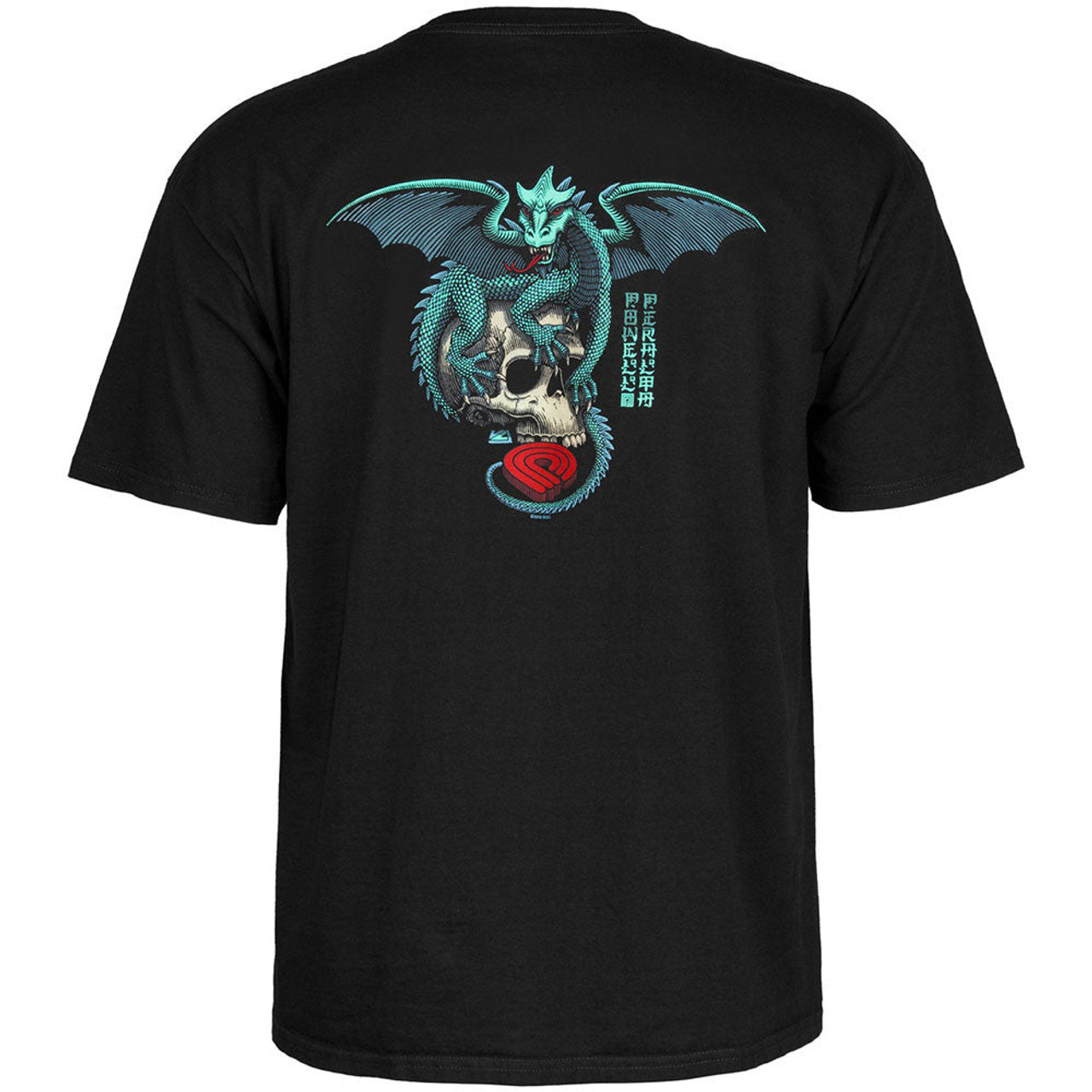 Powell Peralta Dragon Skull S/S Men's T-Shirt - Black