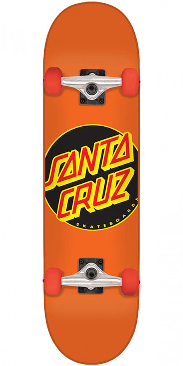 Santa Cruz Classic Dot Sk8 Complete Skateboard - Orange - 7.5in x