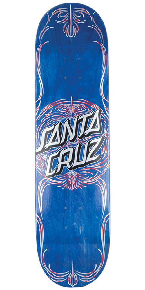 Santa Cruz Pinstripe Dot Skateboard Deck - Blue - 8.25in x 31.8in
