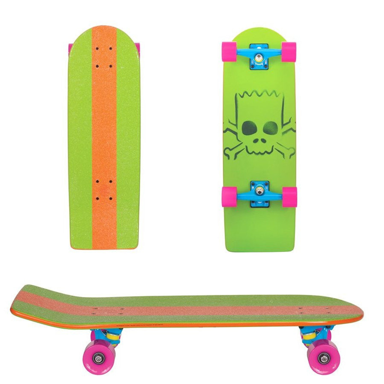 Santa Cruz スケートボードデッキ The Simpsons グリーン Santa Cruz Skate Simpsons Bart Model Cruzer - Green/Orange