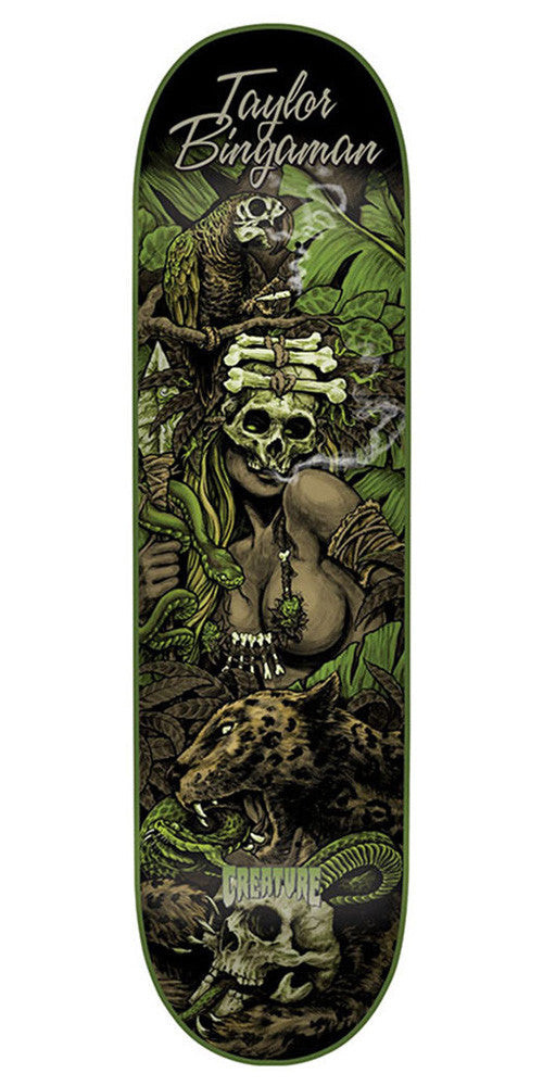 Creature Bingaman 1 Deadly Sins 8.3インチ Creature Bingaman Predator Skateboard Deck - Black/Green- 8.2in x