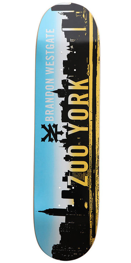【デッキテープ付】Zoo York デッキ Brandon Westgate Zoo York Westgate Spray Fade Skateboard Deck - Black/Blue - 8.37