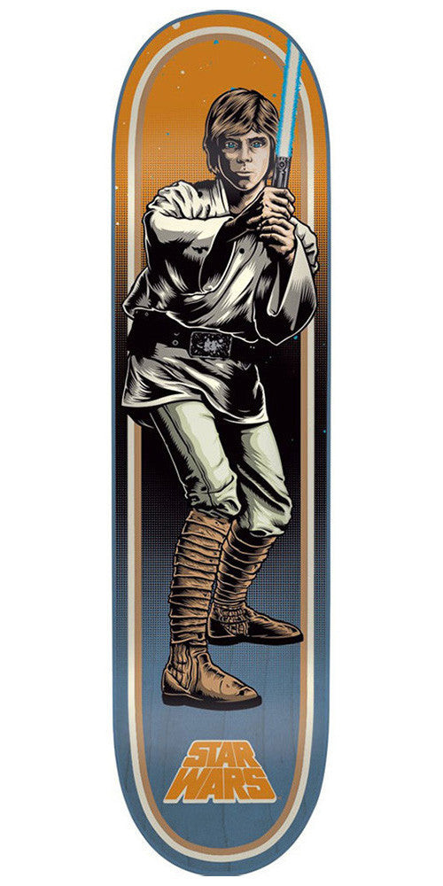 Santa Cruz Star Wars Luke Skywalker Skateboard Deck - Orange/Blue