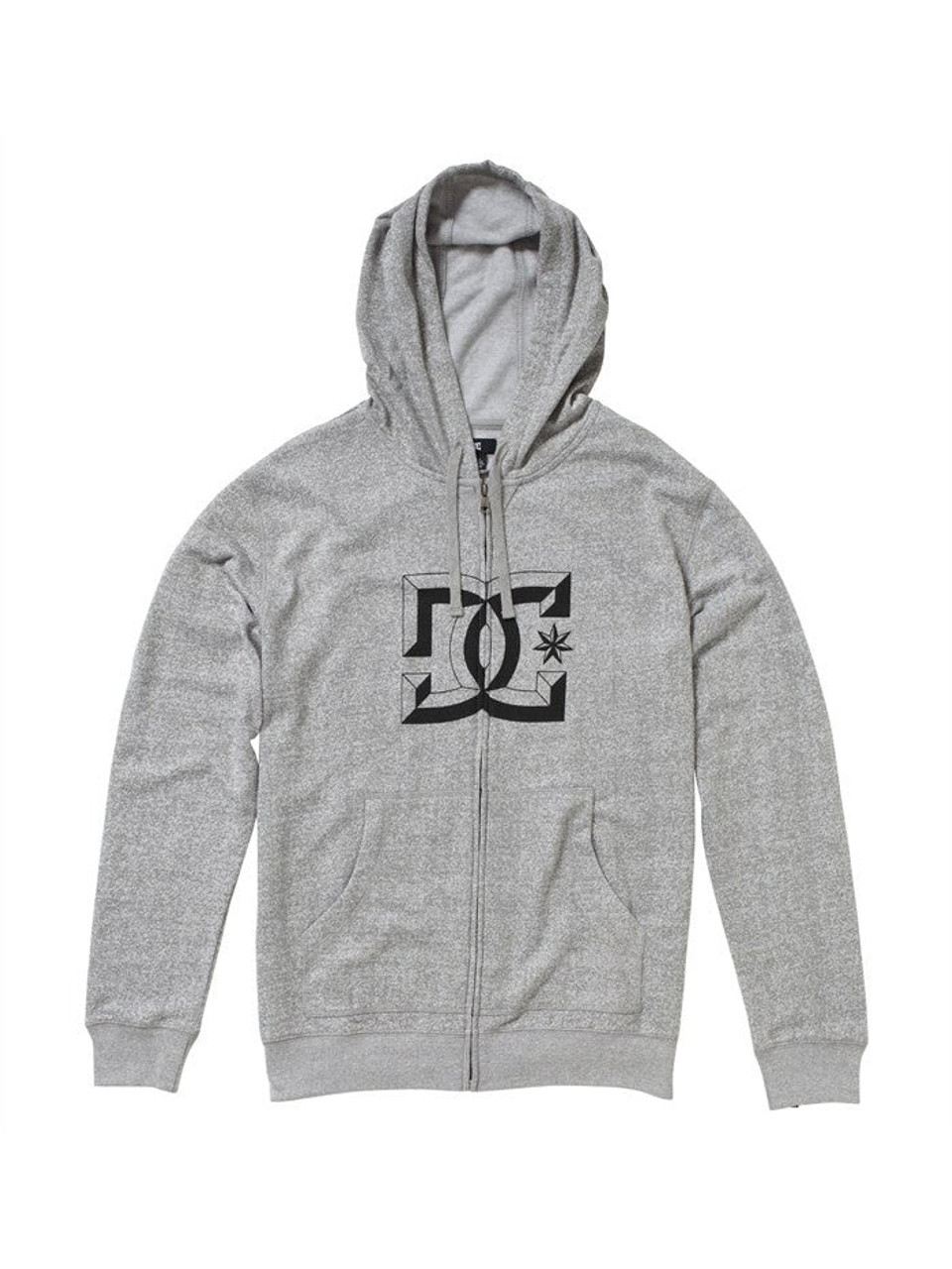 DC D Rebel Zip Up Hoodie Heather Grey Men s Sweatshirt