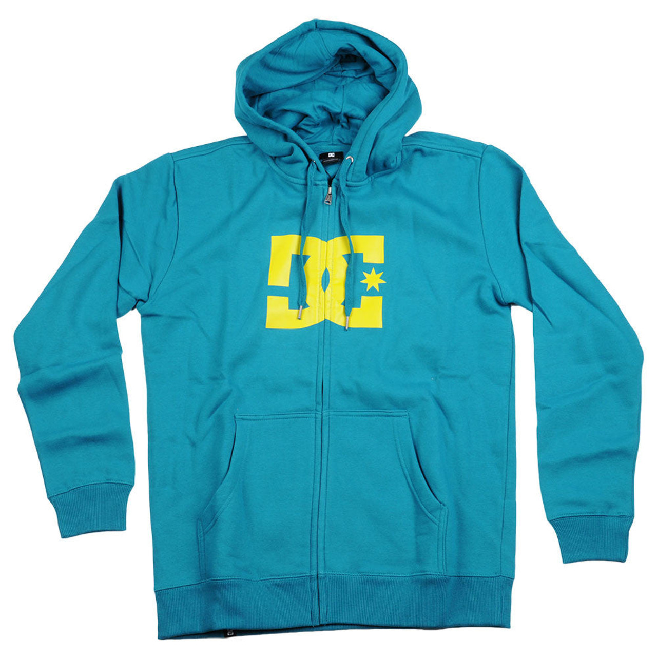 DC Star 1 Zip Hoodie Blue Green Green Men s Sweatshirt