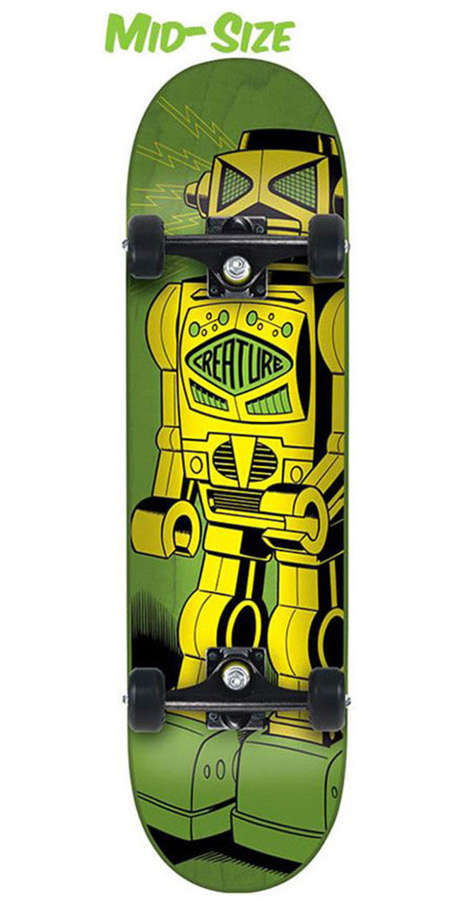 Creature Robot Mid Sk8 Complete Skateboard - 7.25in x 29.9in - Green