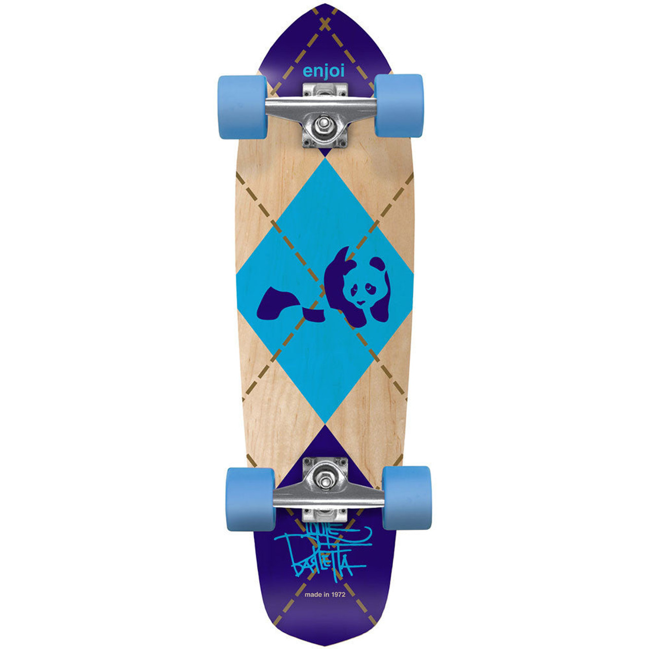 Enjoi Louie Barletta Argyle Cruiser Complete Skateboard - Multi