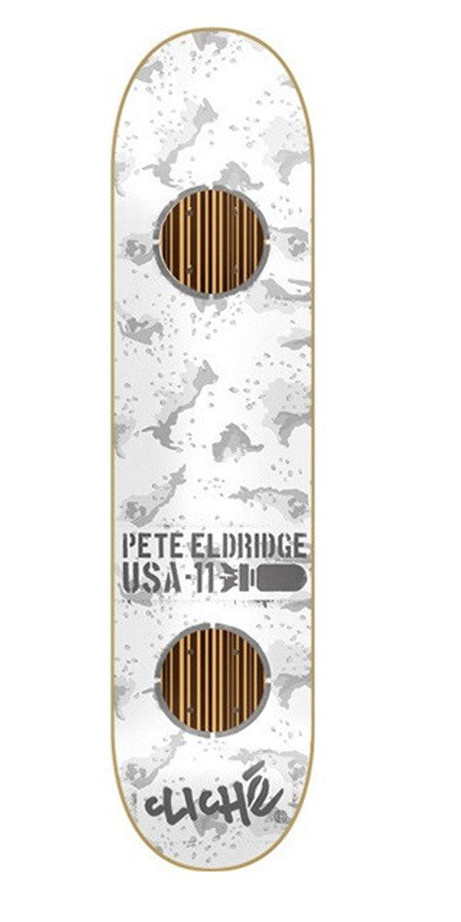 Cliche Camo Impact Eldridge Skateboard Deck - Grey Camo/Grey - 7.9in