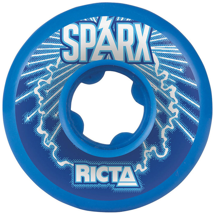 Ricta Sparx Shockwaves Skateboard Wheels - Blue - 54mm 81b (Set of 4)