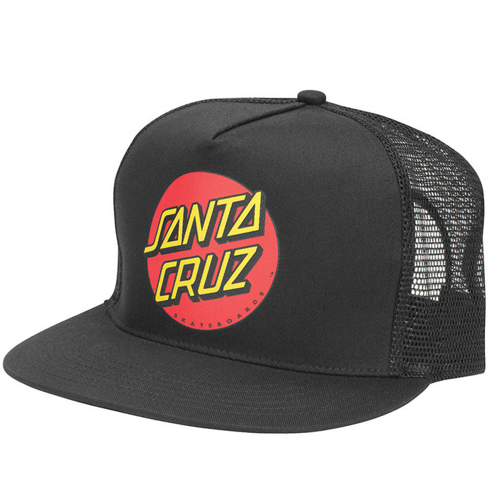 Santa Cruz Classic Dot Trucker Mesh Hat - Black