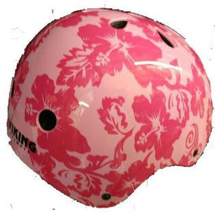 Viking Helmet - Pink Hawaiian Floral